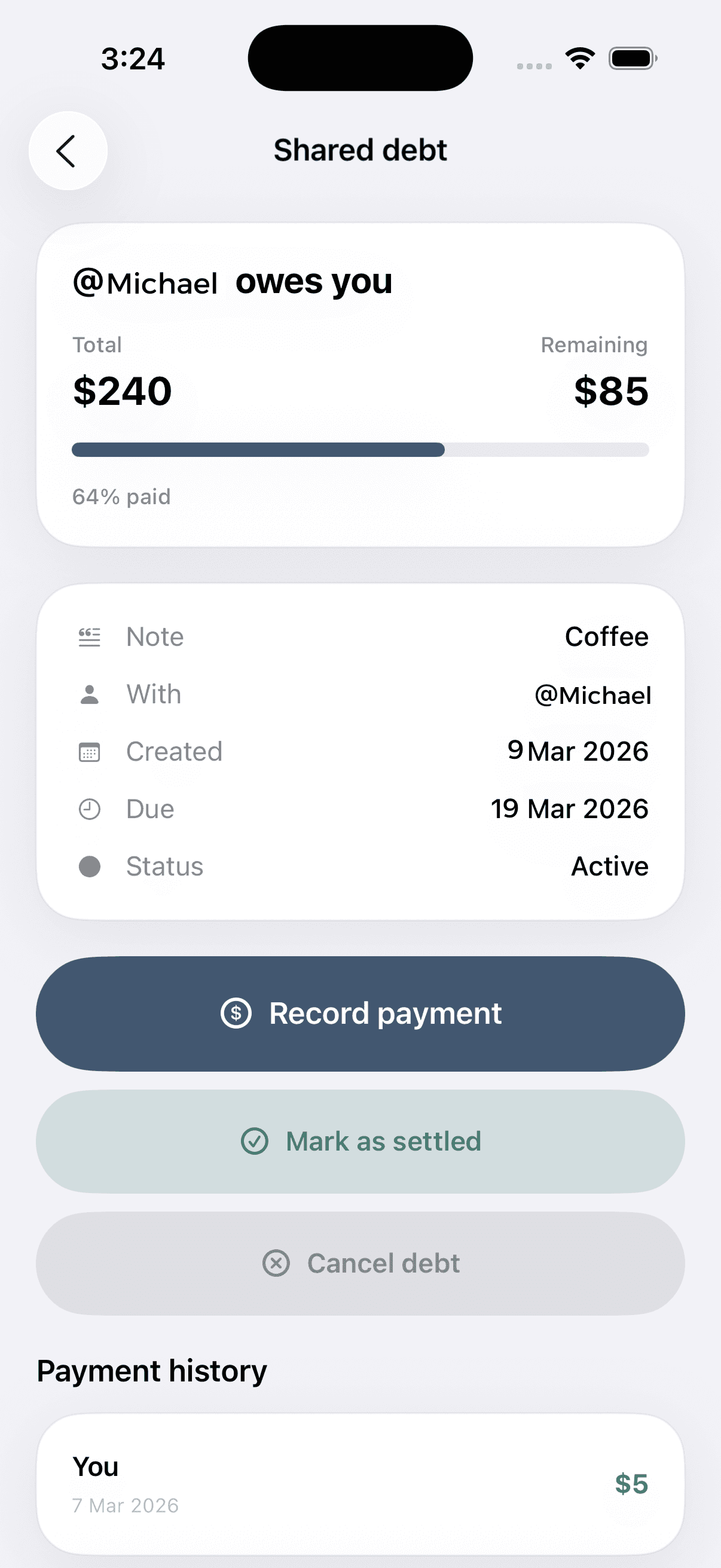 Track Payments